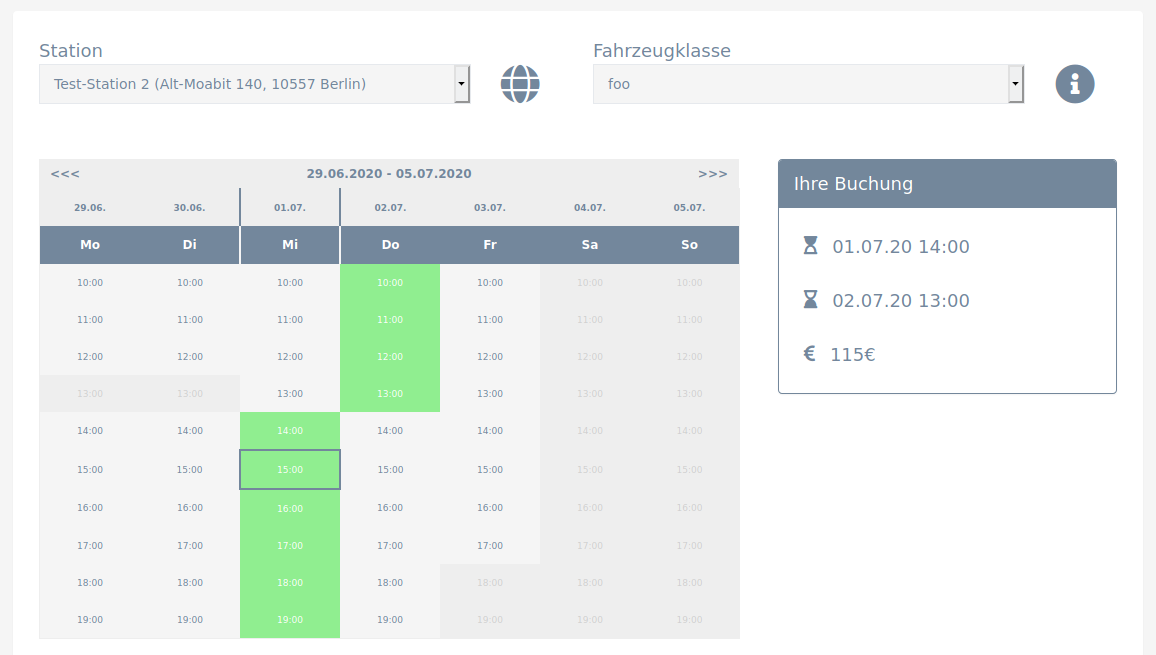 Screenshot of the website